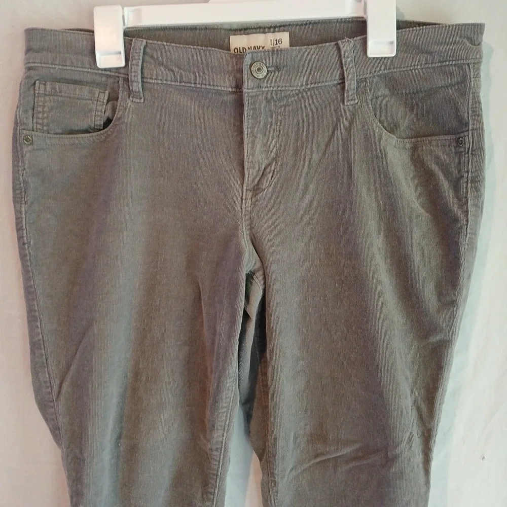 Old Navy Girls Size 16 Gray Corduroy Pants 36
